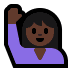 🙋🏿‍♀️ woman raising hand: dark skin tone display on Windows